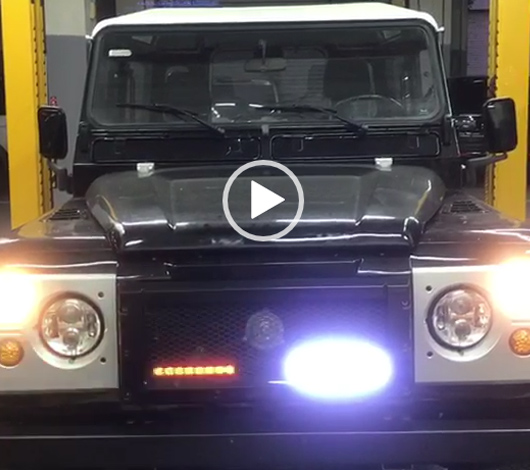 Defender front bumper DRL with dynamic indicator！Part 1